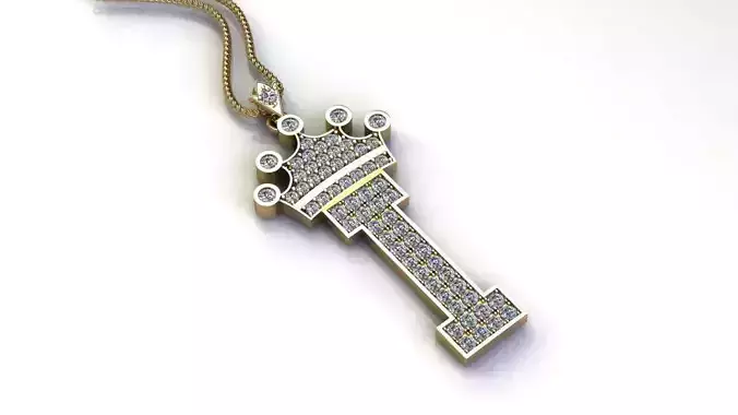 Diamond Font Style Pendant I