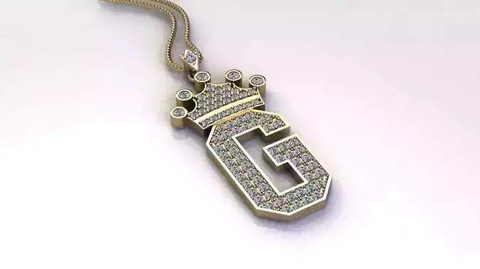 Diamond Font Style Pendant G