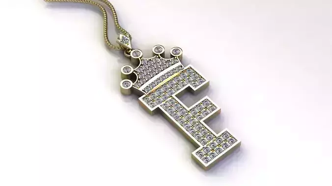 Diamond Font Style Pendant F
