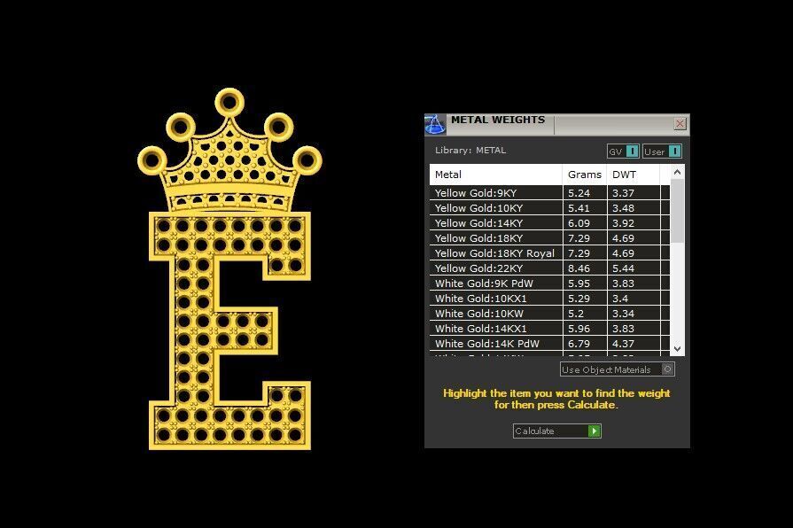 Diamond Font Style Pendant E 3D print model_5