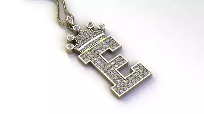 Diamond Font Style Pendant E