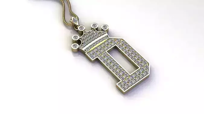 Diamond Font Style Pendant D