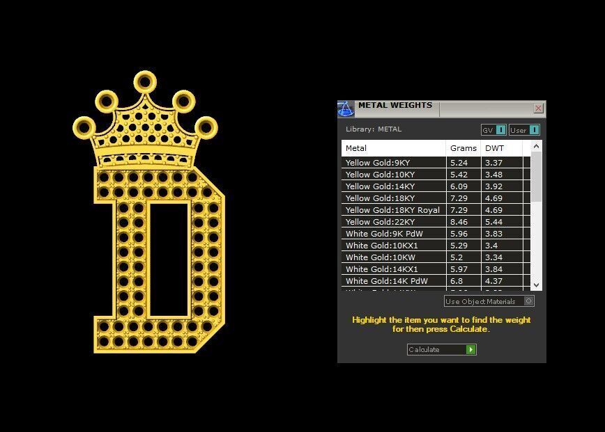 Diamond Font Style Pendant D 3D print model_5