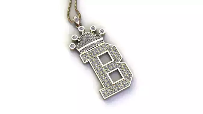 Diamond Font Style Pendant B