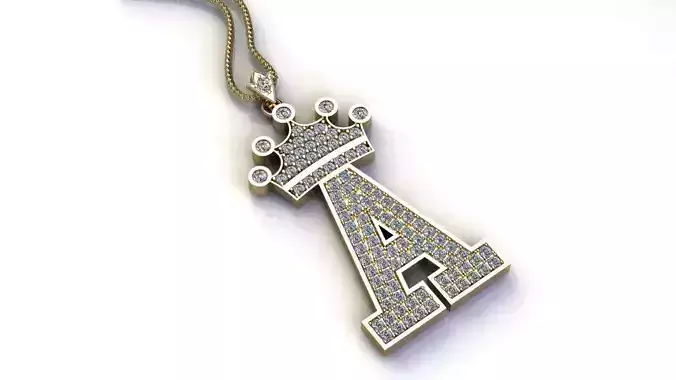Diamond Font Style Pendant A
