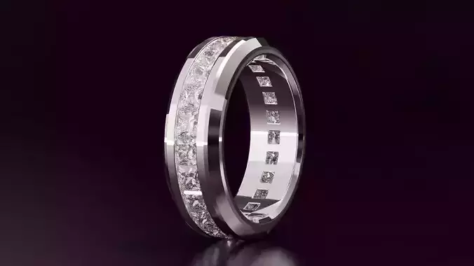 princess cut eternity ring N05 52EU size