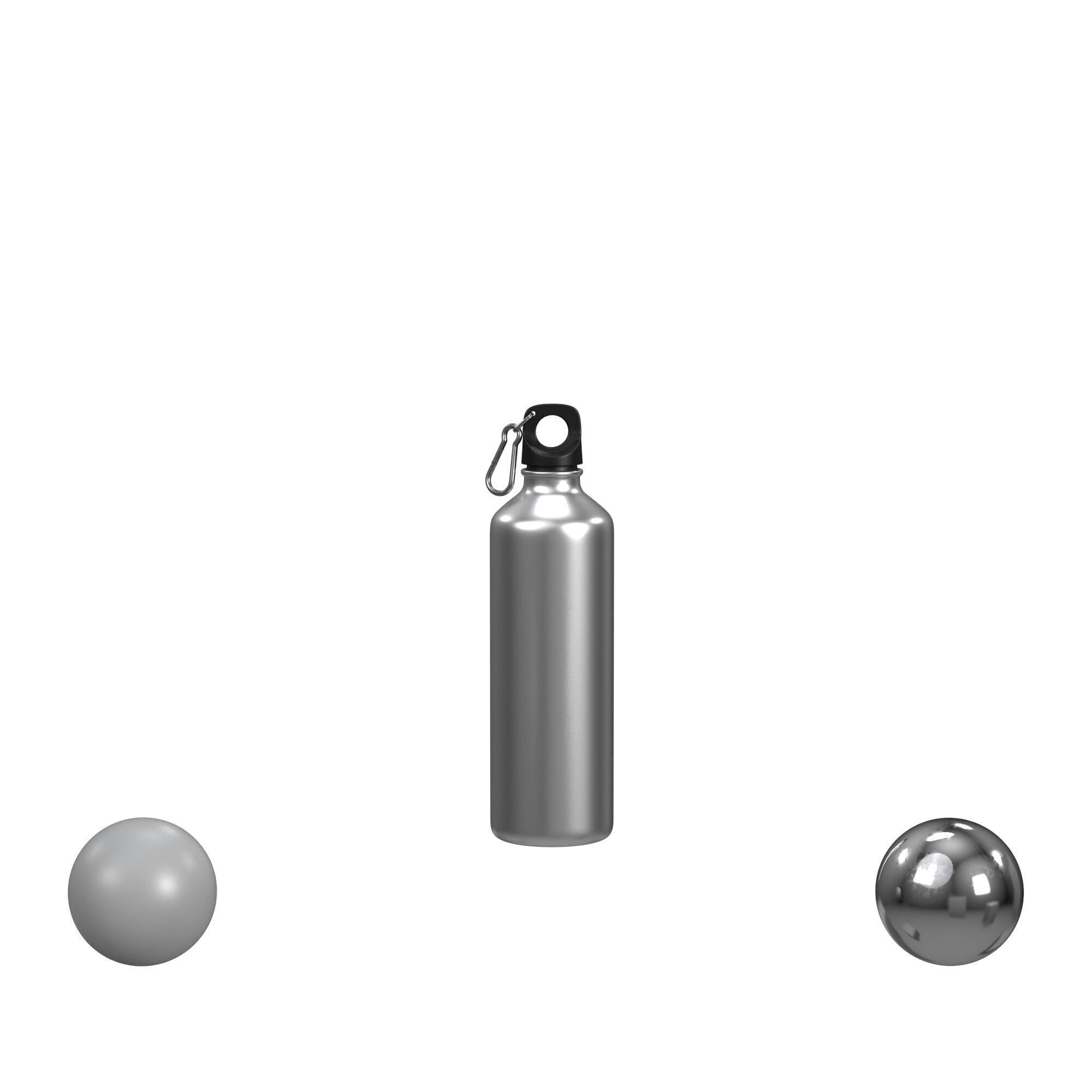 Aluminum Water Bottle 3D model_1