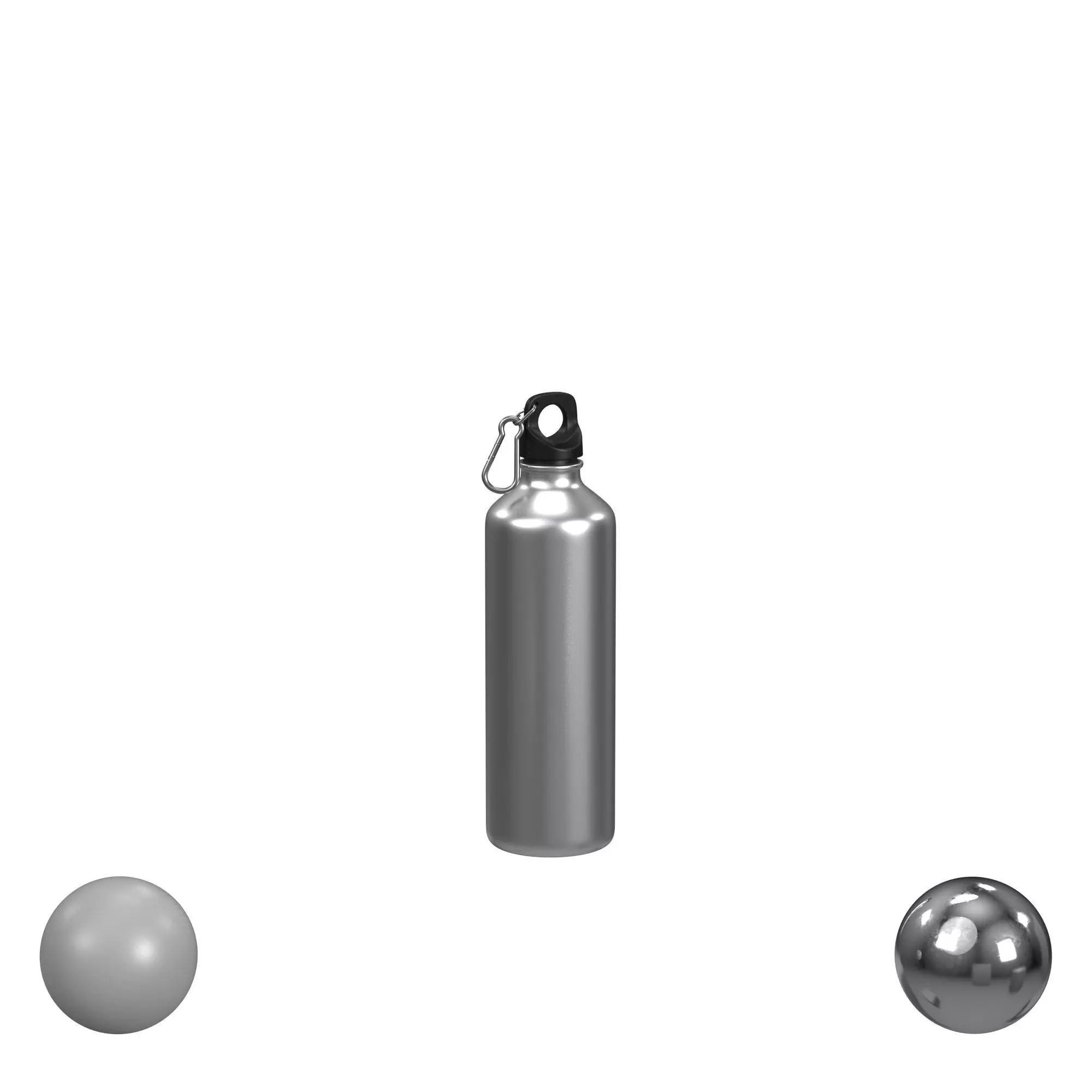 Aluminum Water Bottle 3D model_0