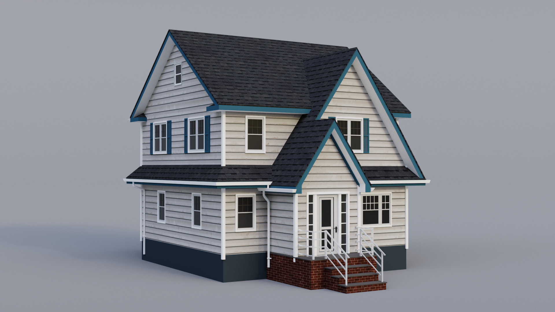 Low Poly House 28 Low-poly 3D model_2