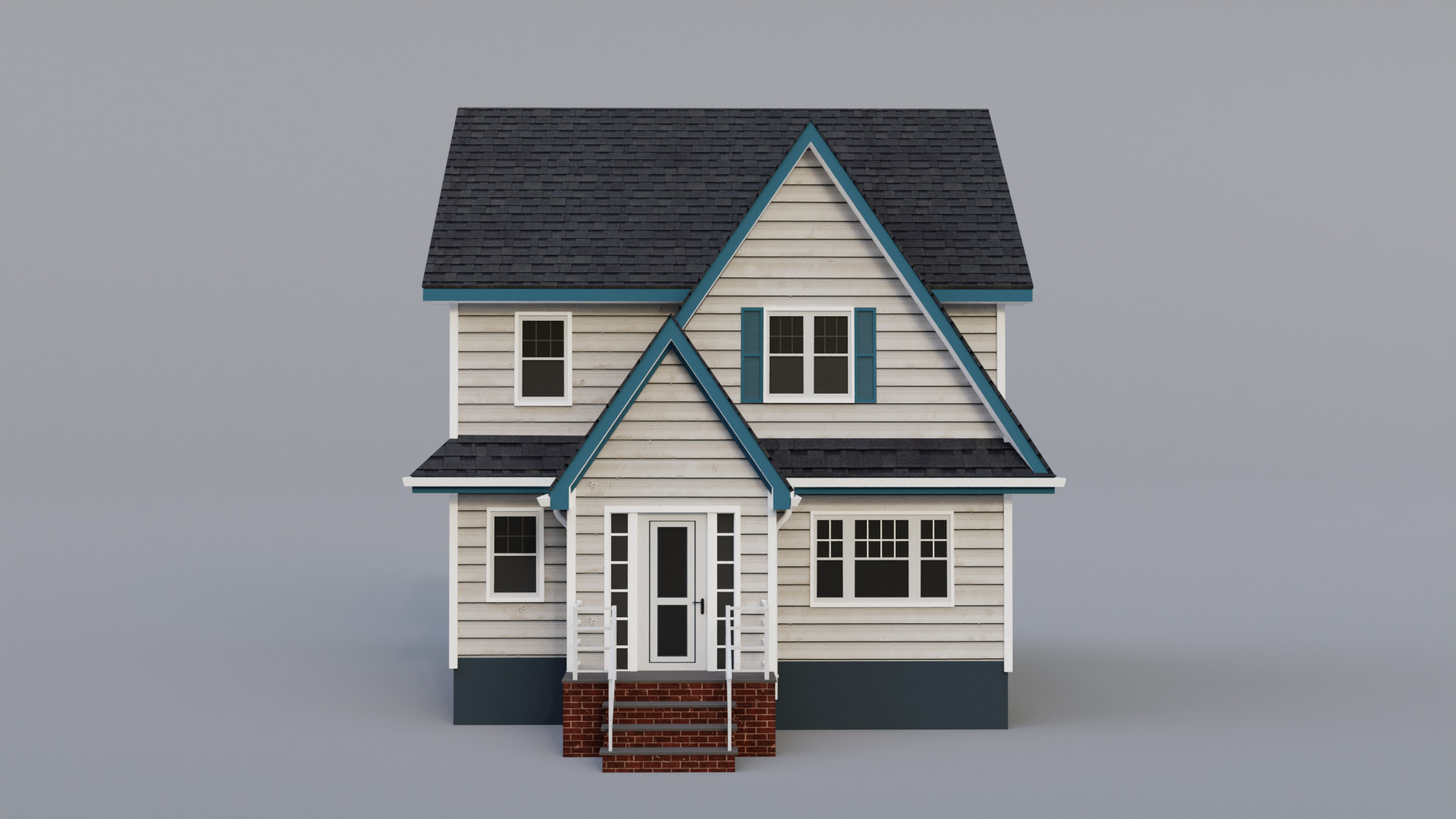 Low Poly House 28 Low-poly 3D model_1