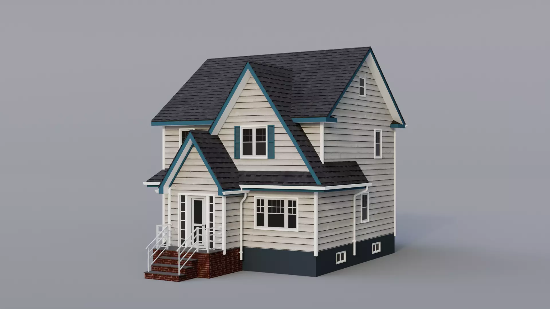 Low Poly House 28 Low-poly 3D model_0