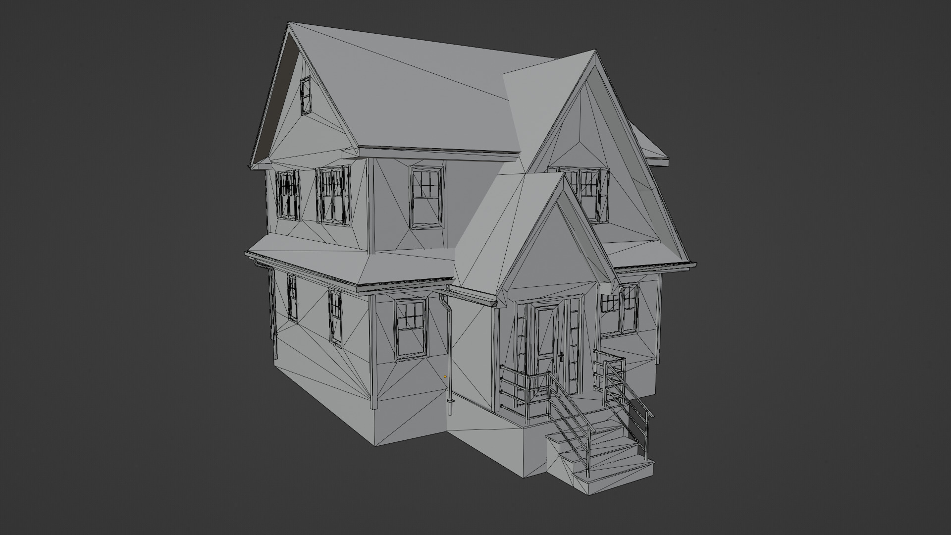 Low Poly House 28 Low-poly 3D model_8
