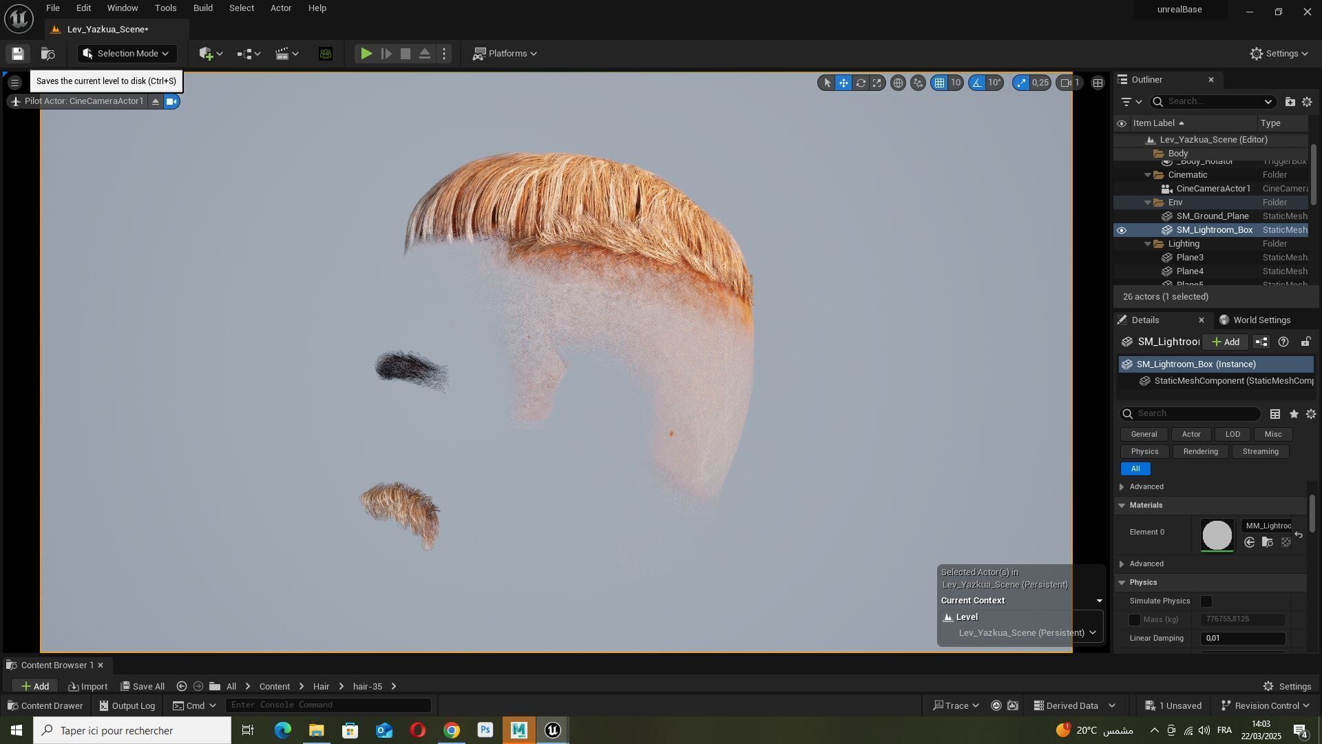 Military Fade with Mustache - Realistic 3D Male Hair Low-poly 3D model_14