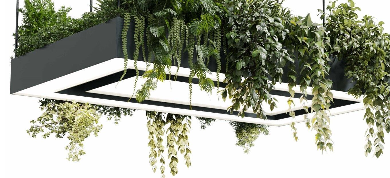 Rectangle pot light pendant plant light hanging   22  3D model_9