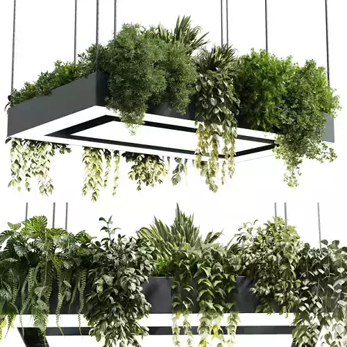 Rectangle pot light pendant plant light hanging   22 