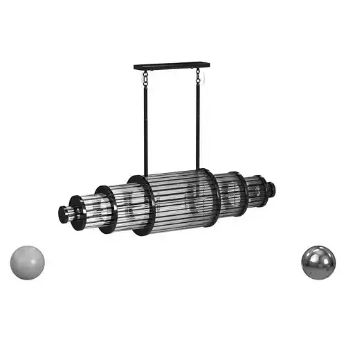 Waldorf Metal And Glass Rod Linear Chandelier