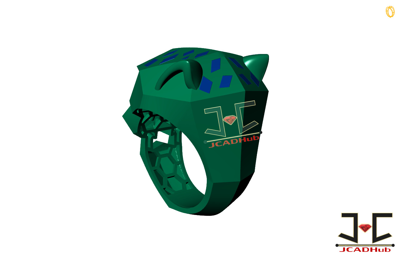 0220 - PantheR-R Ring with Back Jali - JCADHub 3D print model_11