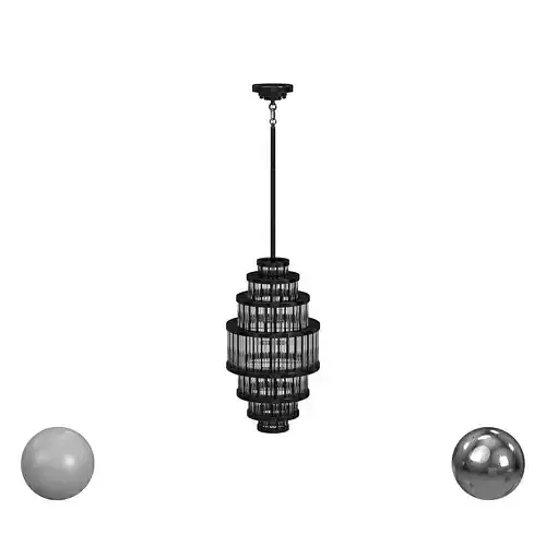 Waldorf Metal And Glass Rod Pendant v3