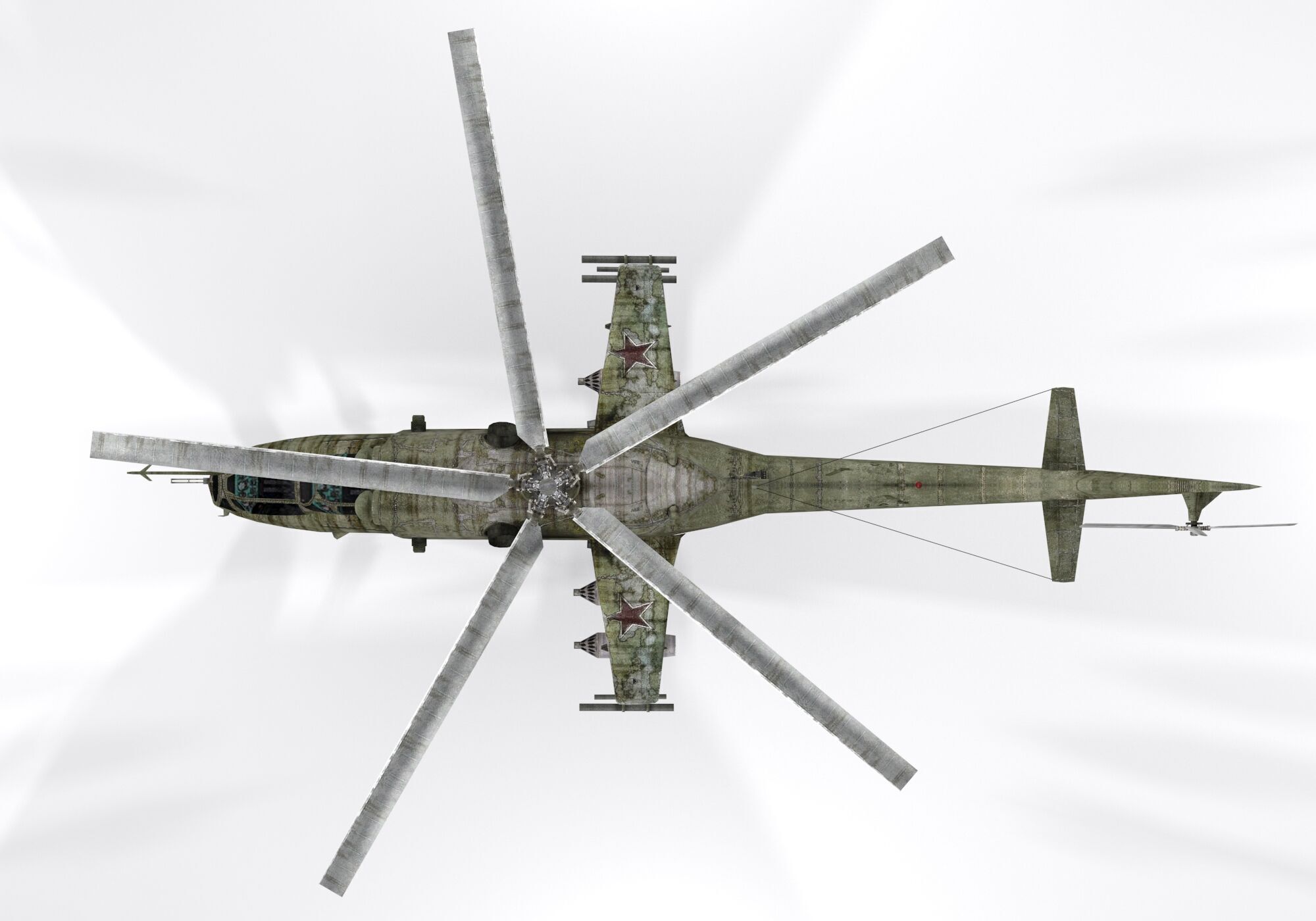 Mil Mi-24 Low-poly 3D model_5