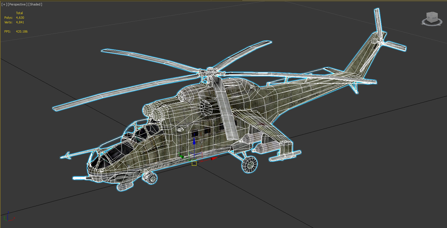 Mil Mi-24 Low-poly 3D model_9