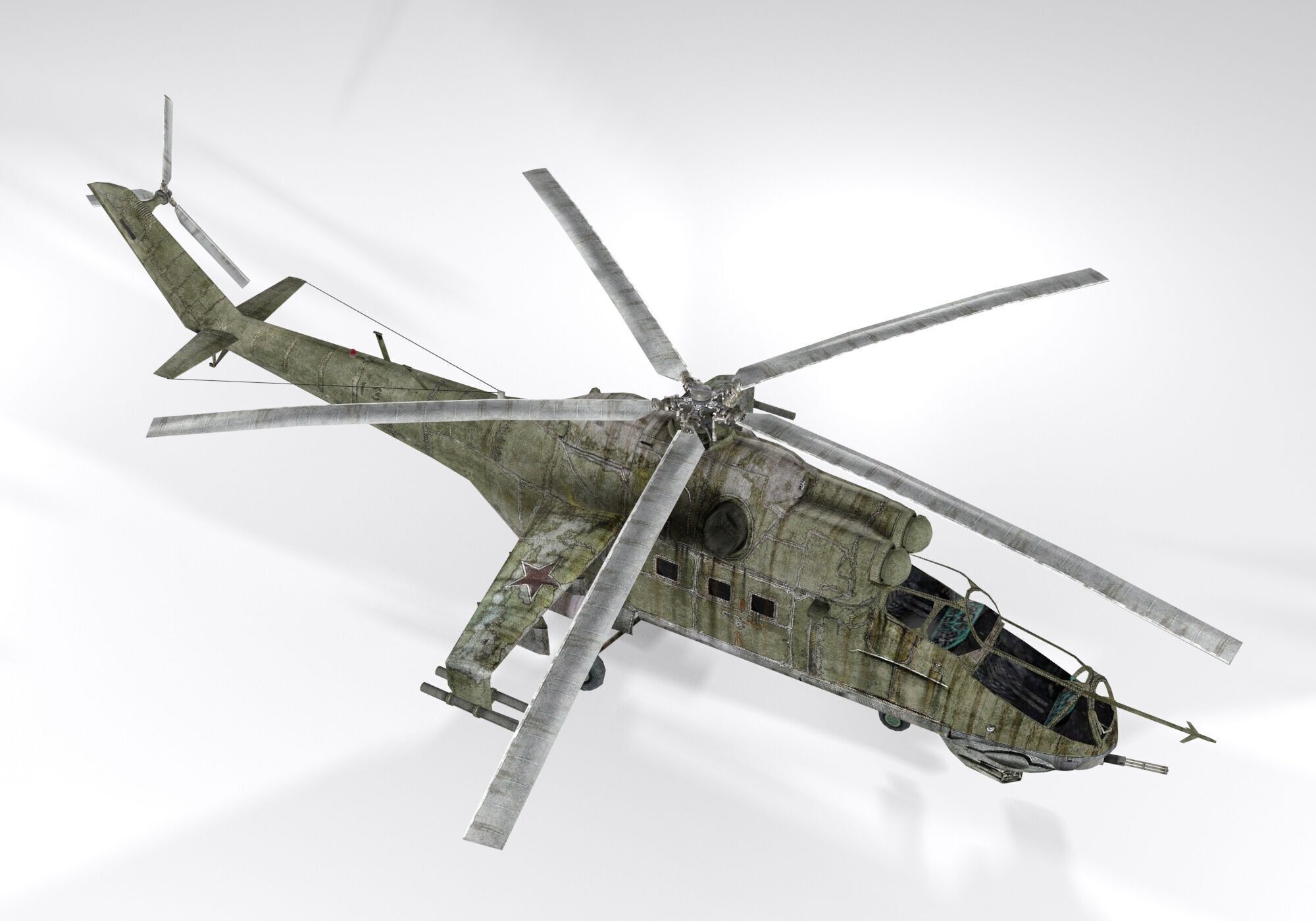Mil Mi-24 Low-poly 3D model_2