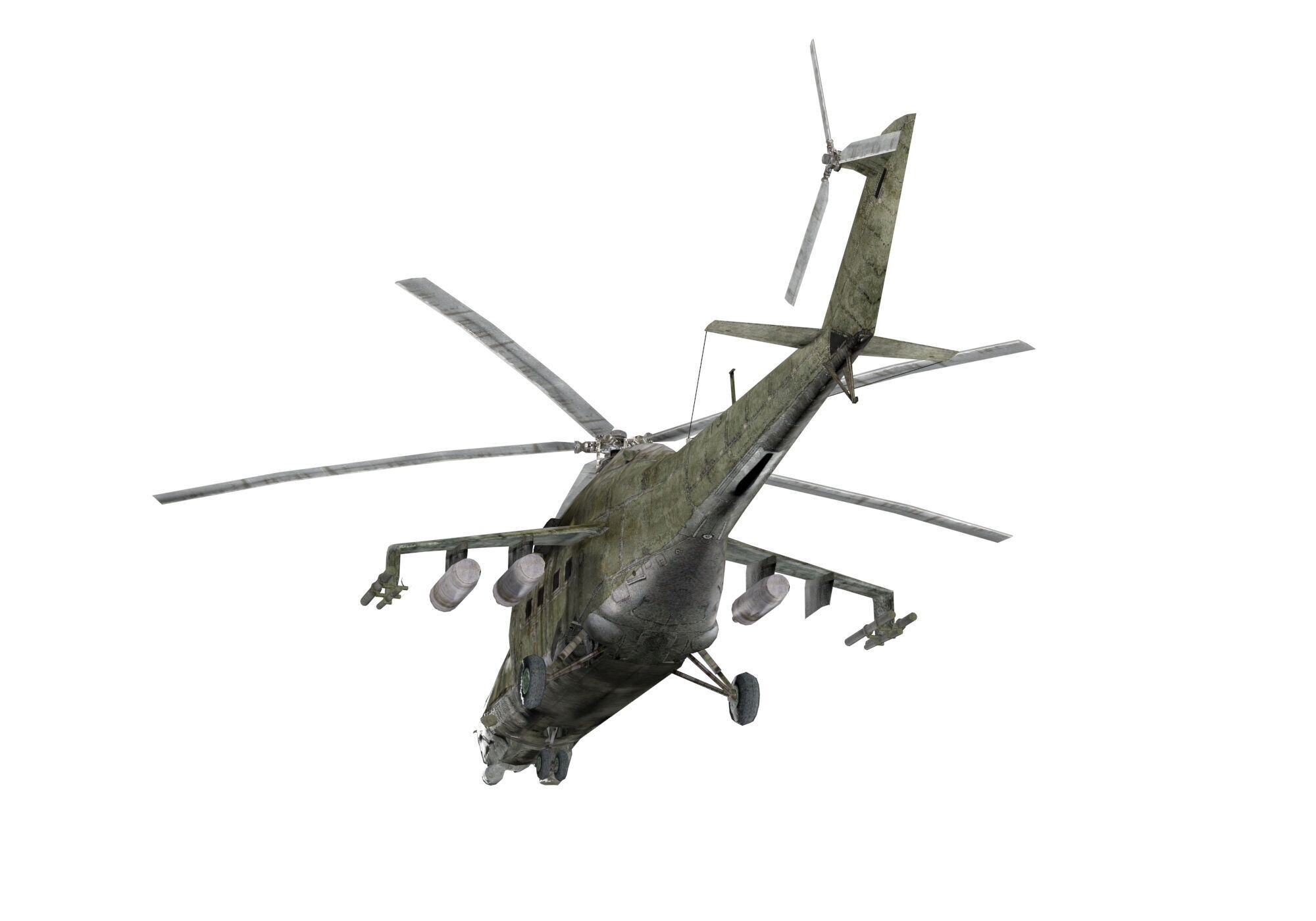 Mil Mi-24 Low-poly 3D model_8