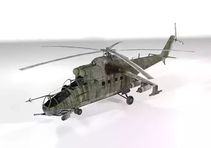 Mil Mi-24 Low-poly 3D model