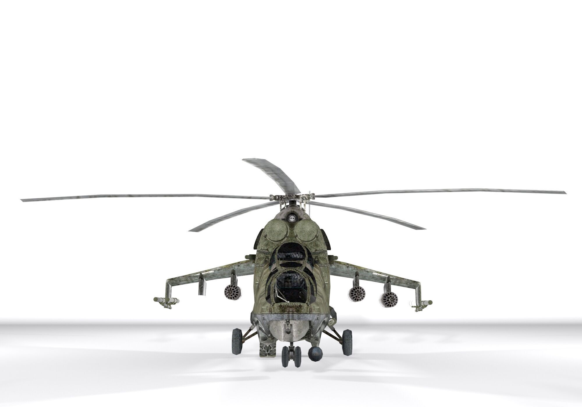 Mil Mi-24 Low-poly 3D model_6