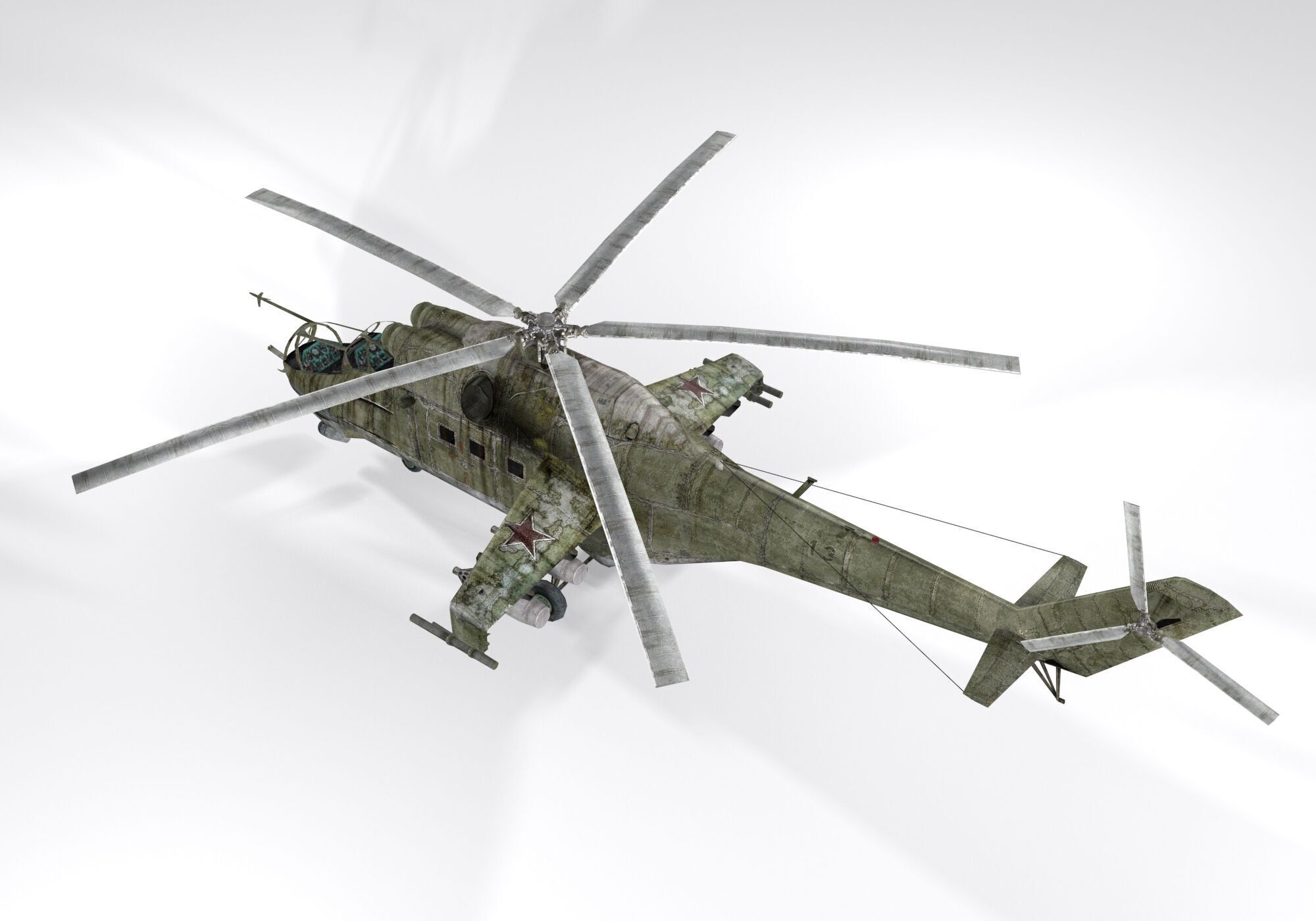 Mil Mi-24 Low-poly 3D model_4