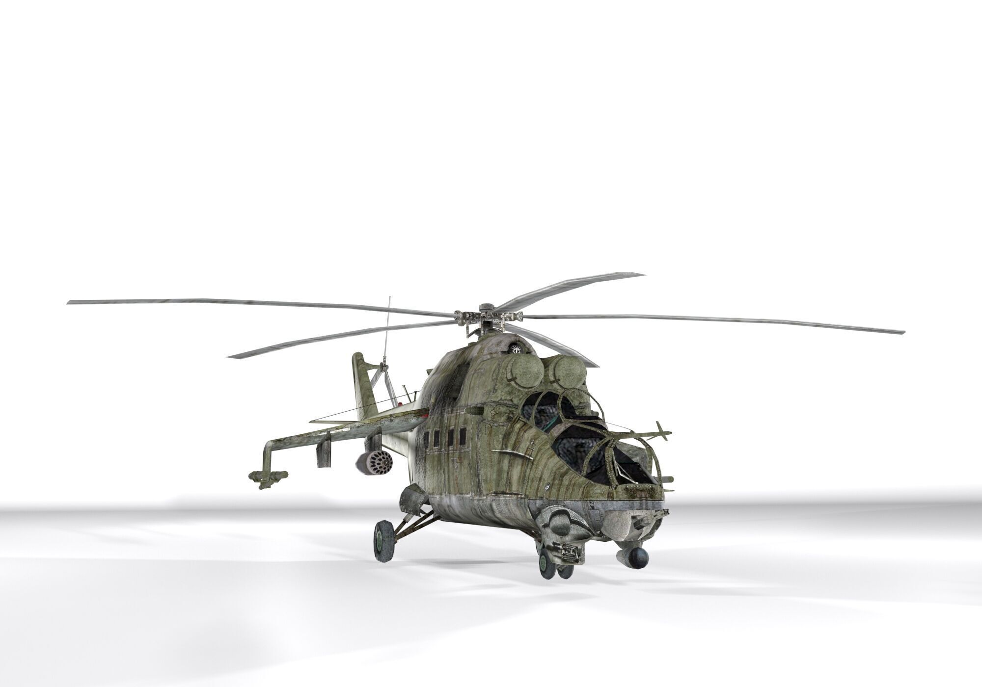 Mil Mi-24 Low-poly 3D model_1