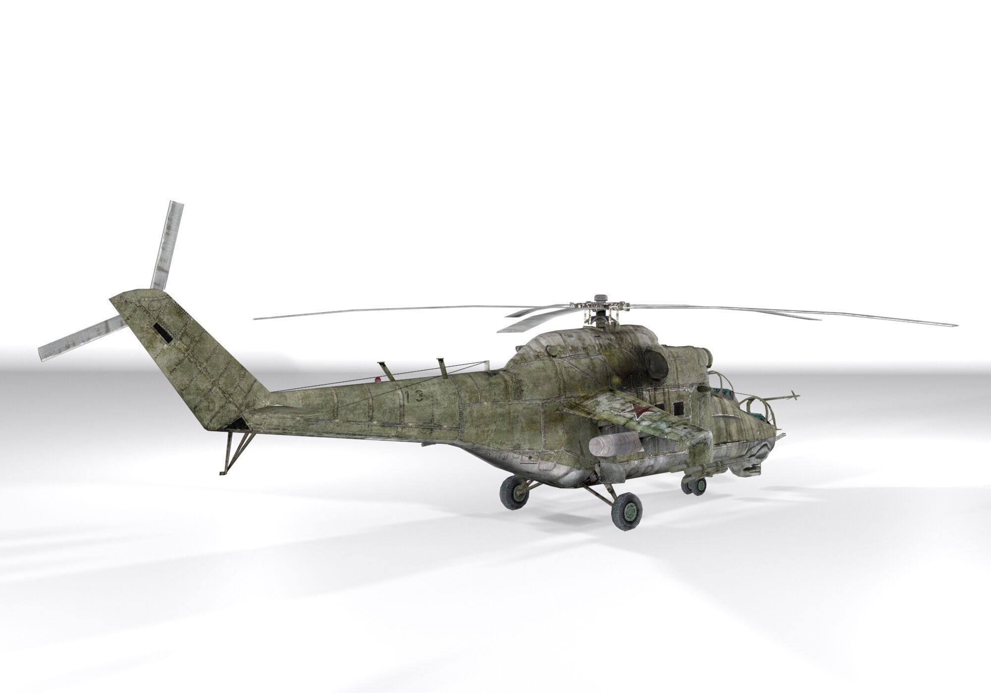 Mil Mi-24 Low-poly 3D model_3