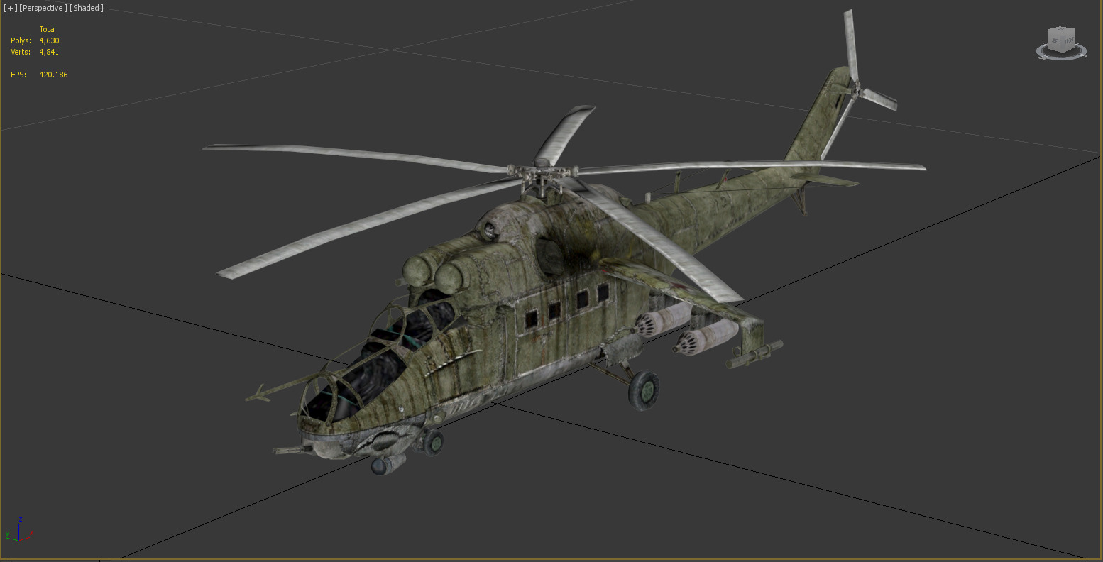 Mil Mi-24 Low-poly 3D model_10