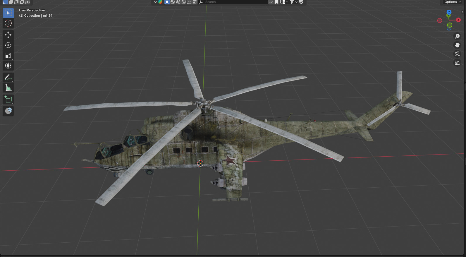 Mil Mi-24 Low-poly 3D model_12