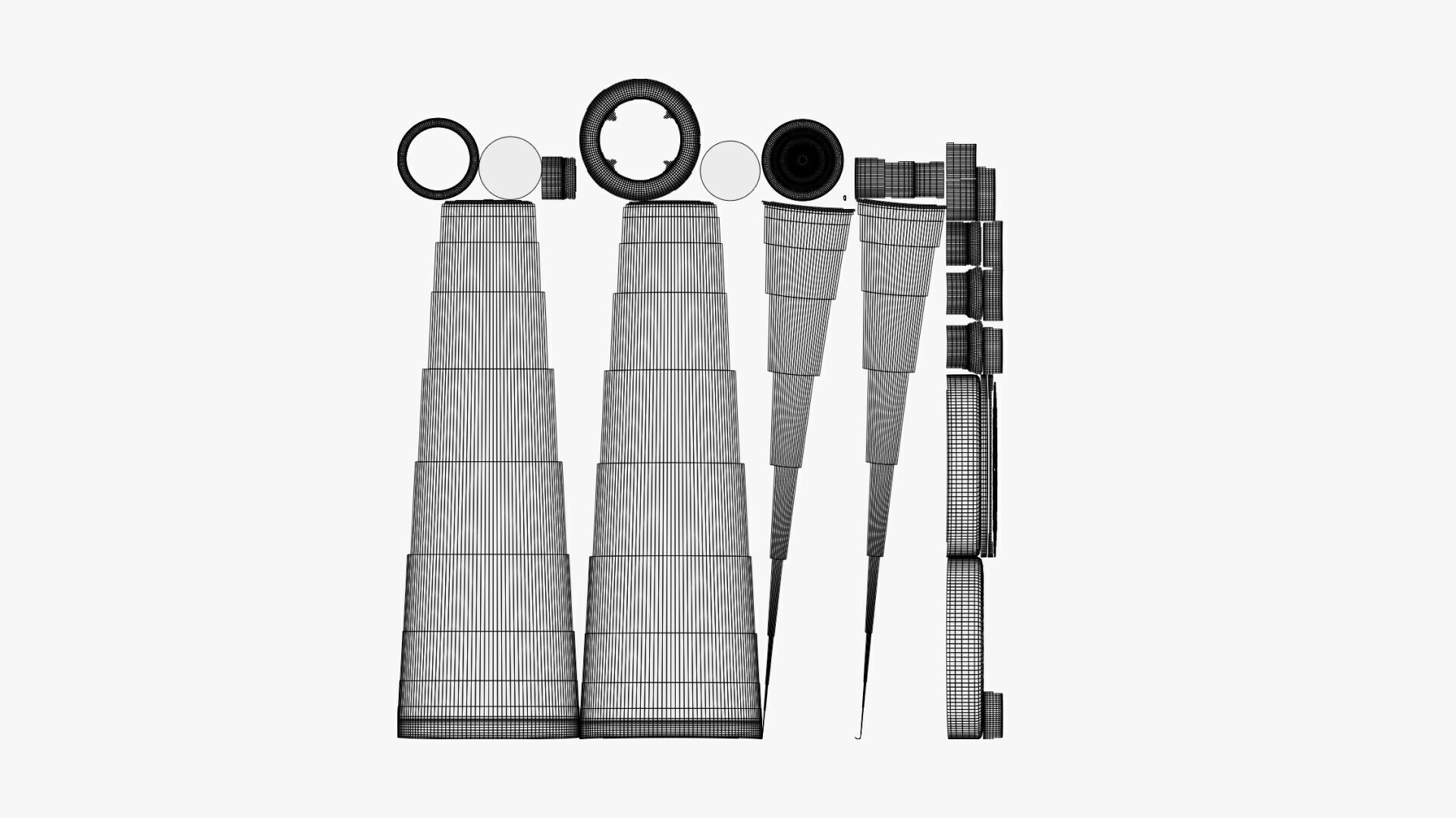 Basic Fish Pasta  Geometry Only No Textures No Materials 3D model_5