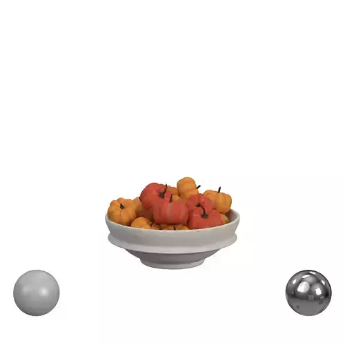 NATURAL TADELAKT CENTERPIECE BOWL WITH DECORATIVE PUMPKINS