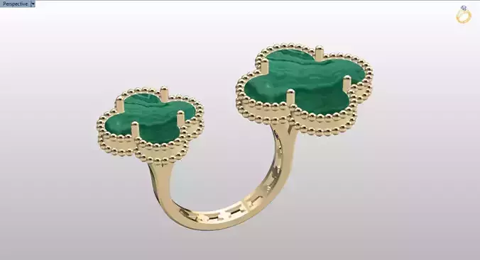 Magic Alhambra Between the Finger ring 3D print model