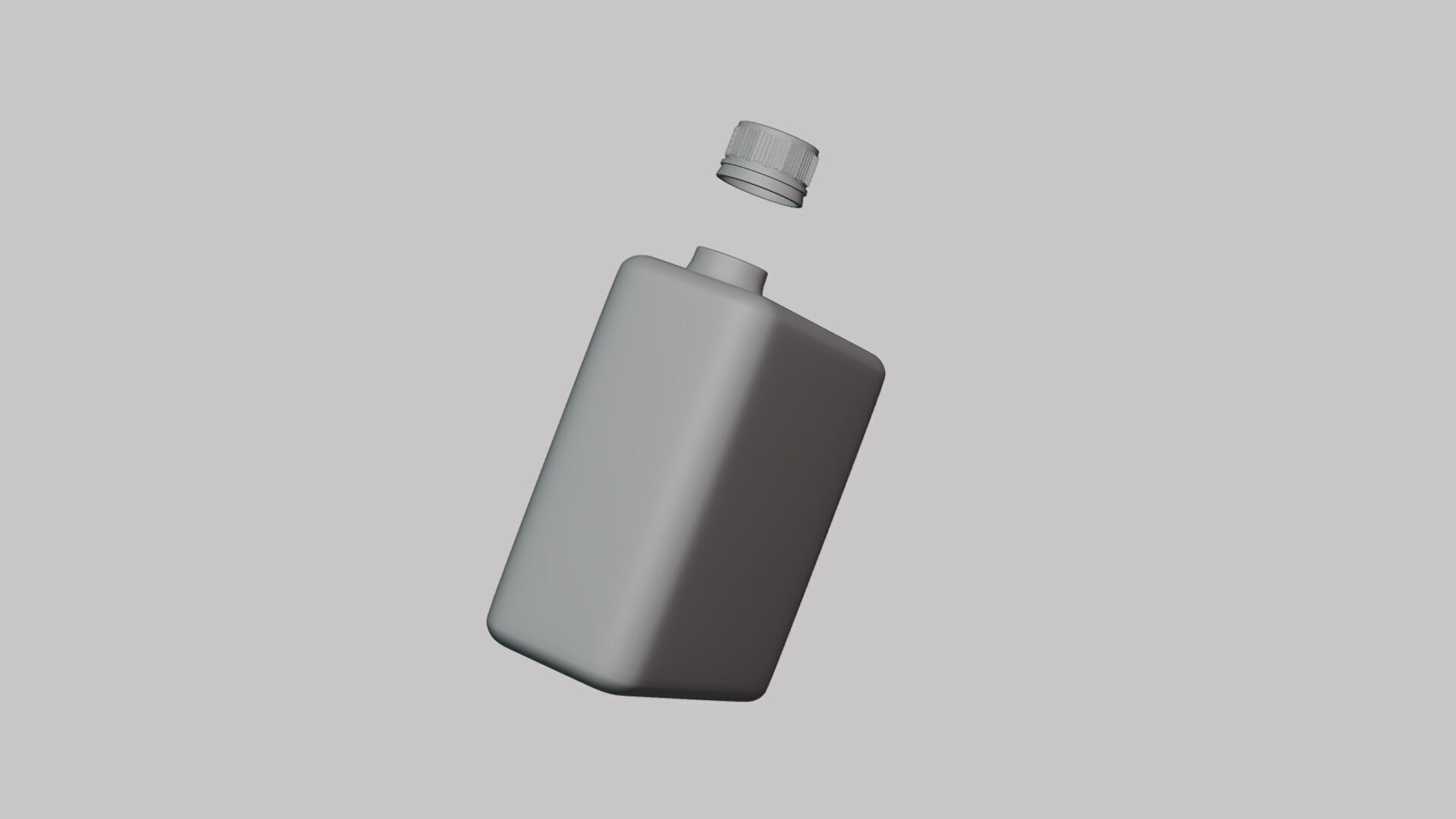 Basic Tonic Bottle Geometry Only No Textures No Materials 3D model_4