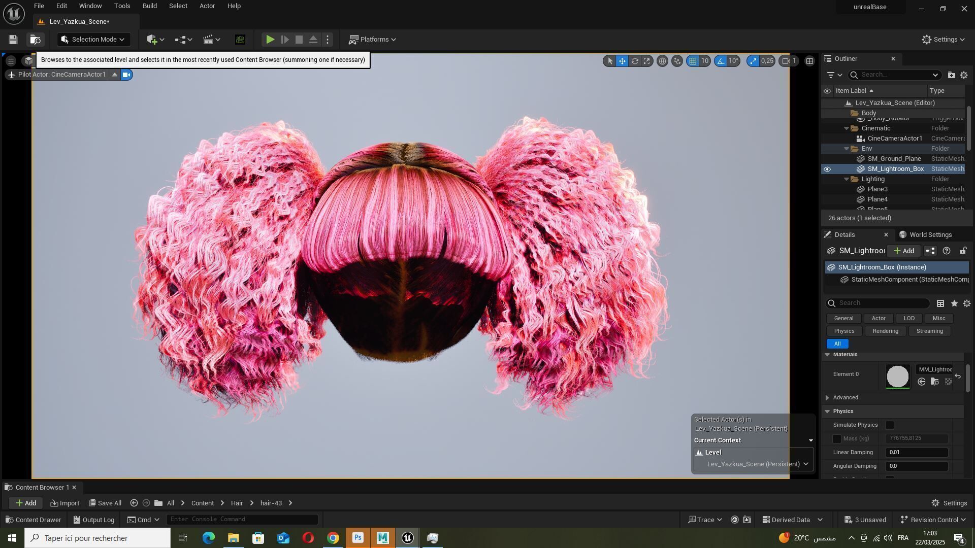 Curly Puff Pigtails with Bangs - Hair for Female Characters Low-poly 3D model_17