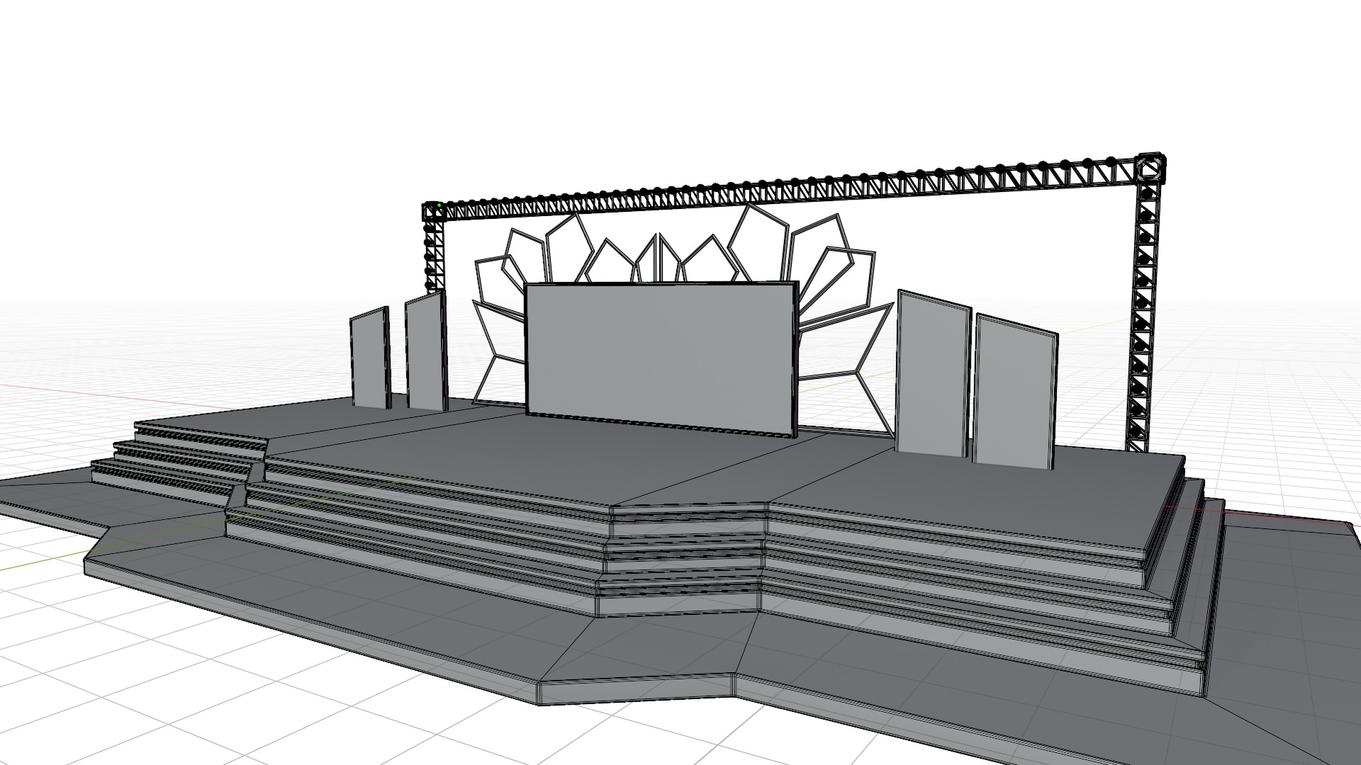 Entertainment Event Stage or Set Design with Light 3D model_31