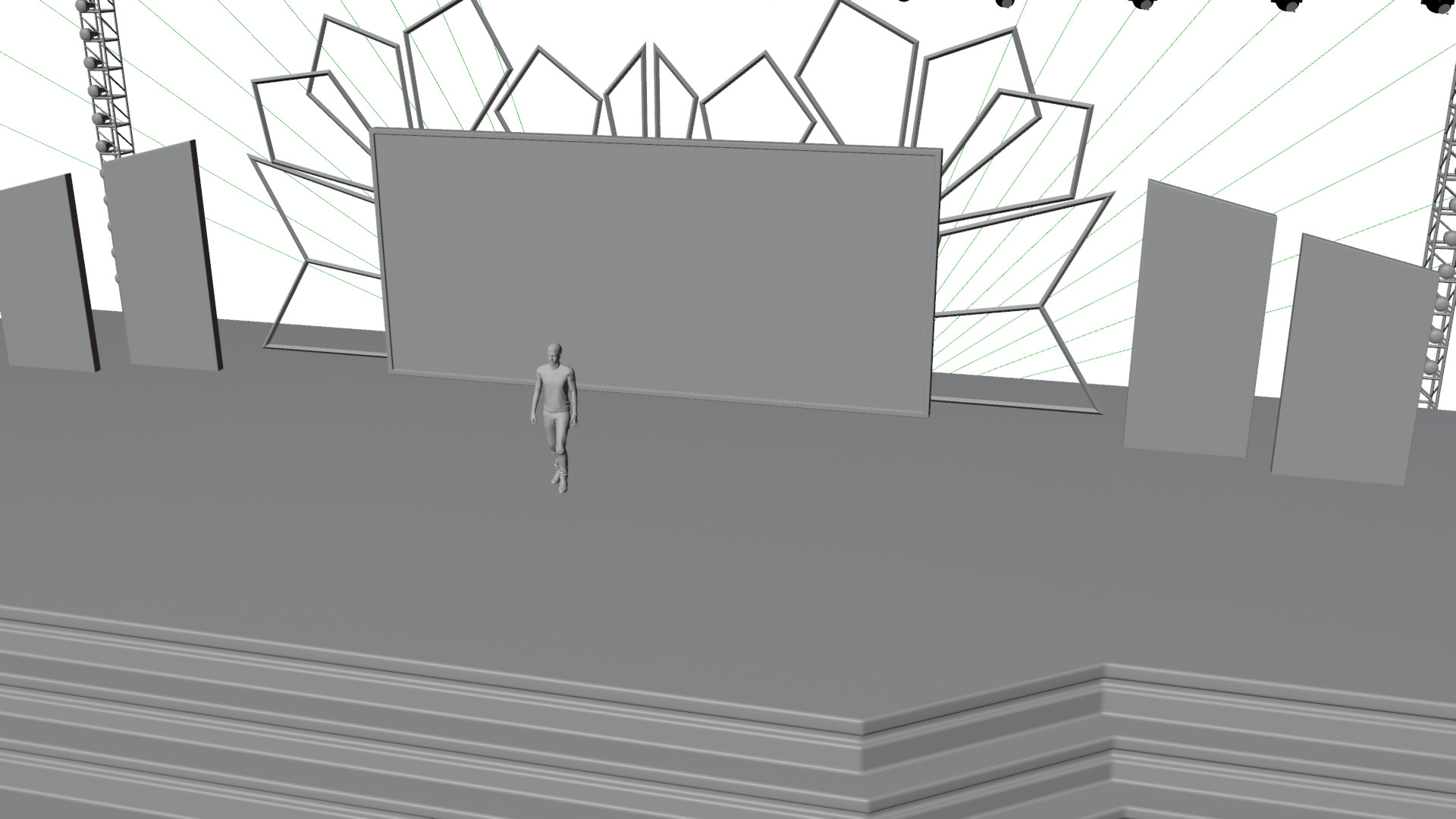 Entertainment Event Stage or Set Design with Light 3D model_17