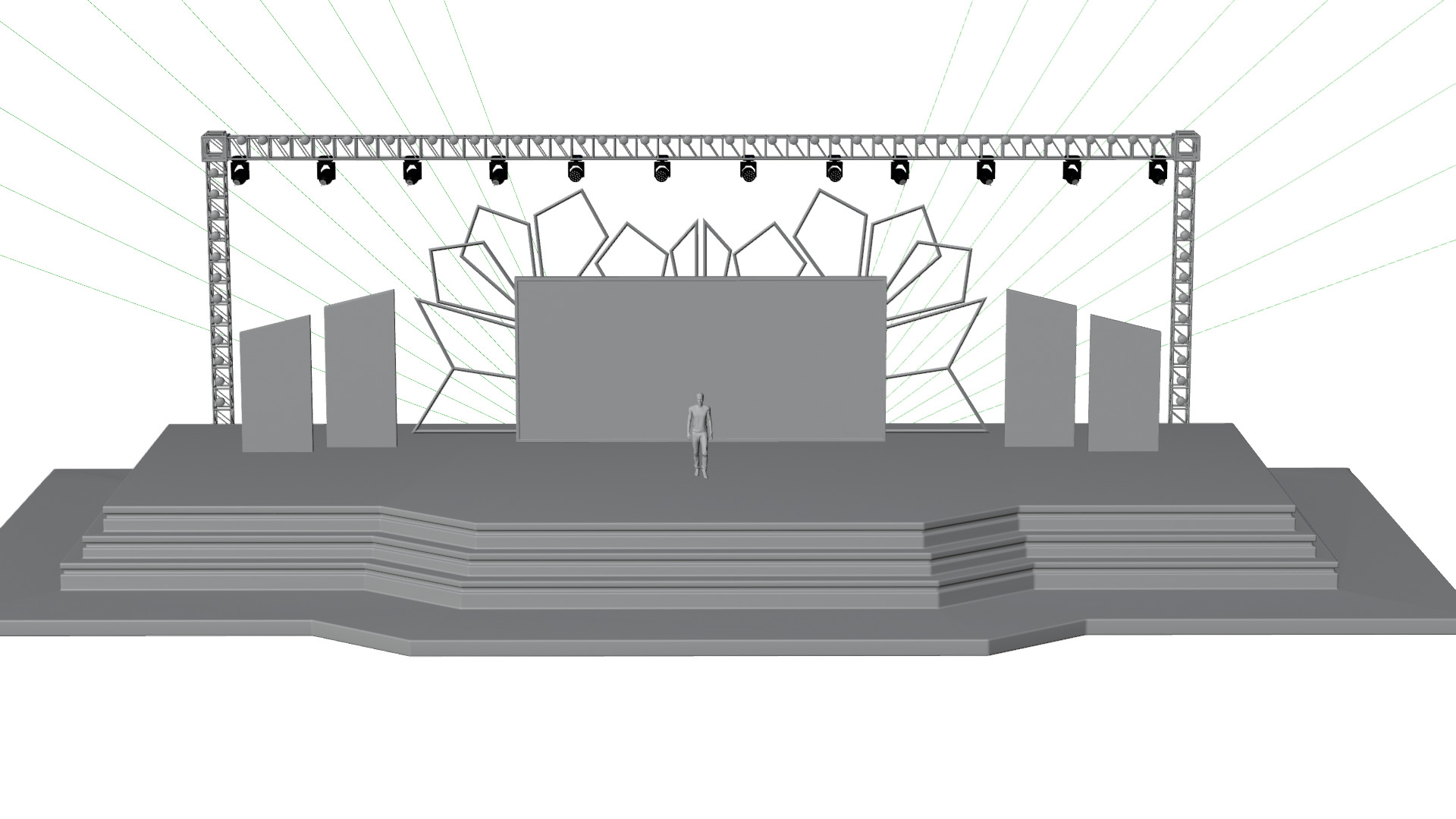 Entertainment Event Stage or Set Design with Light 3D model_20