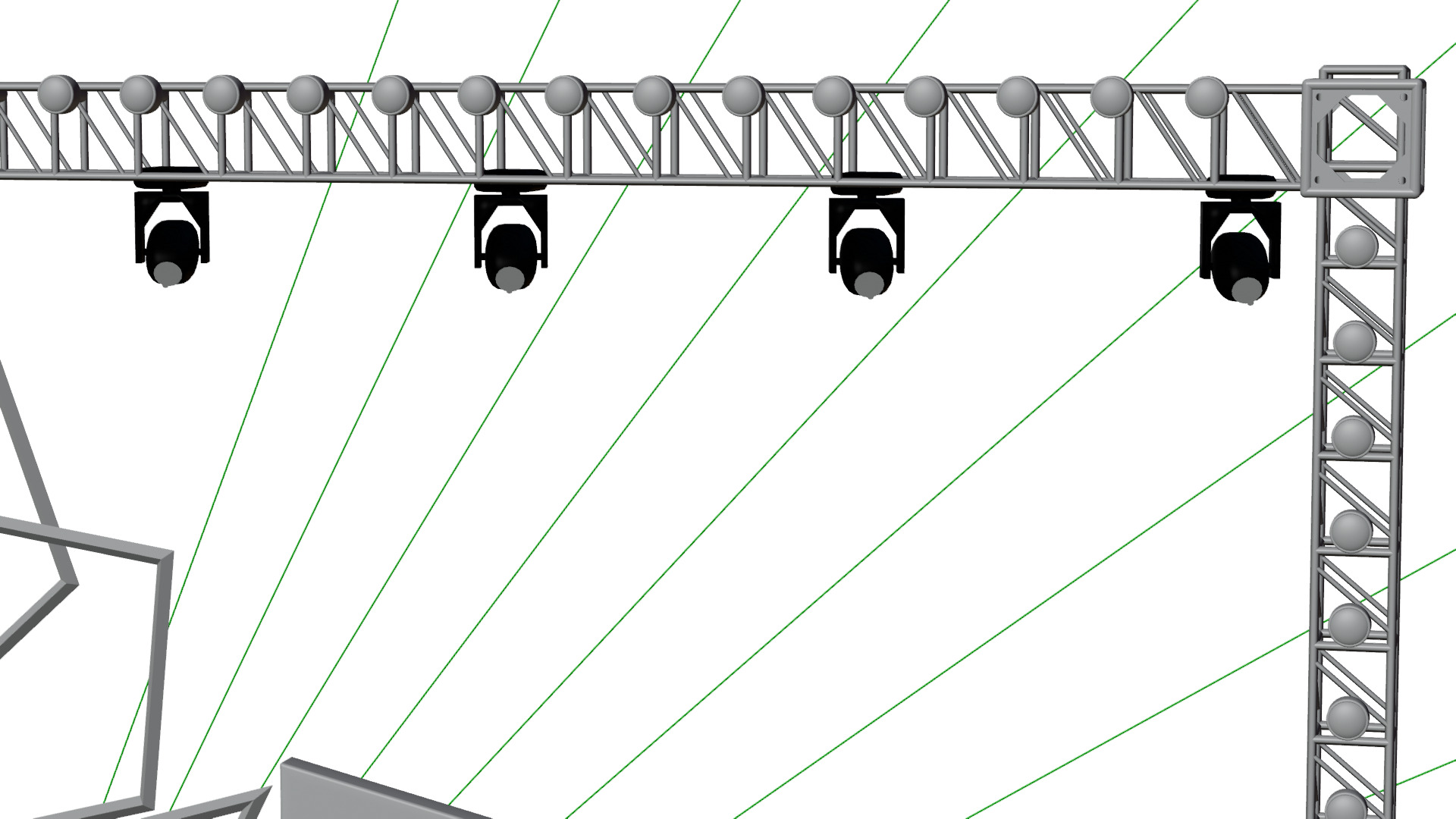 Entertainment Event Stage or Set Design with Light 3D model_15