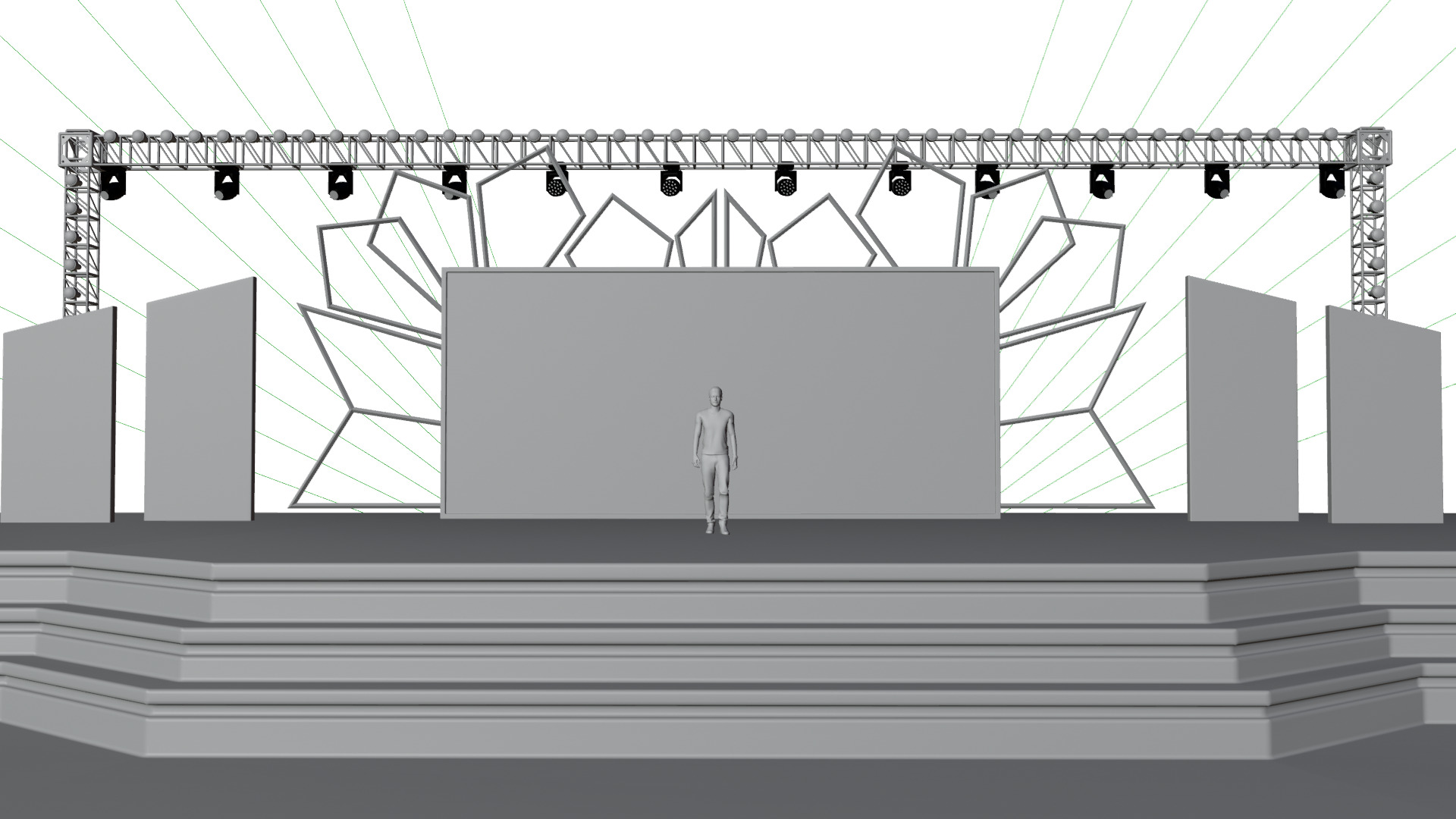 Entertainment Event Stage or Set Design with Light 3D model_24
