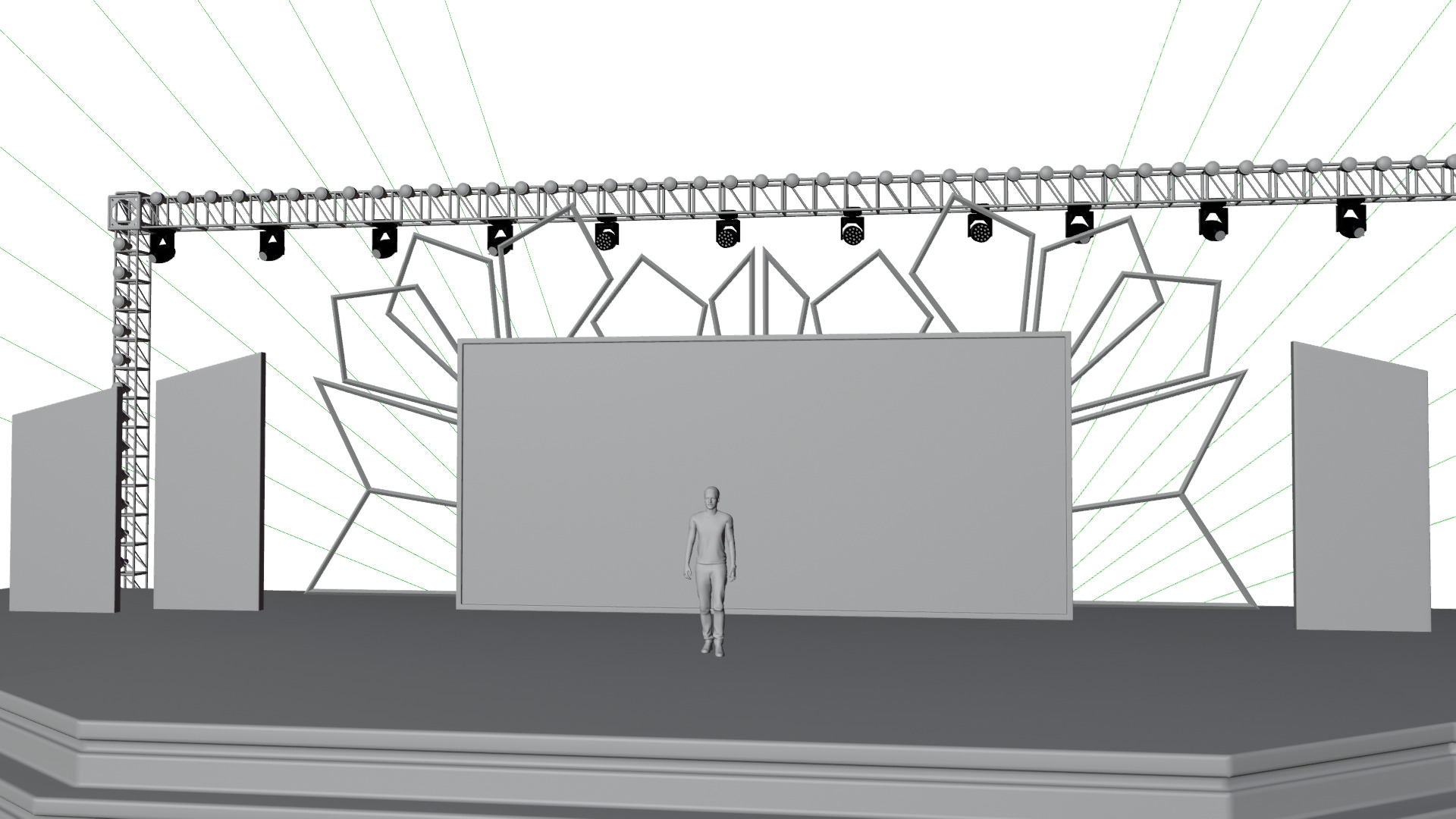 Entertainment Event Stage or Set Design with Light 3D model_26