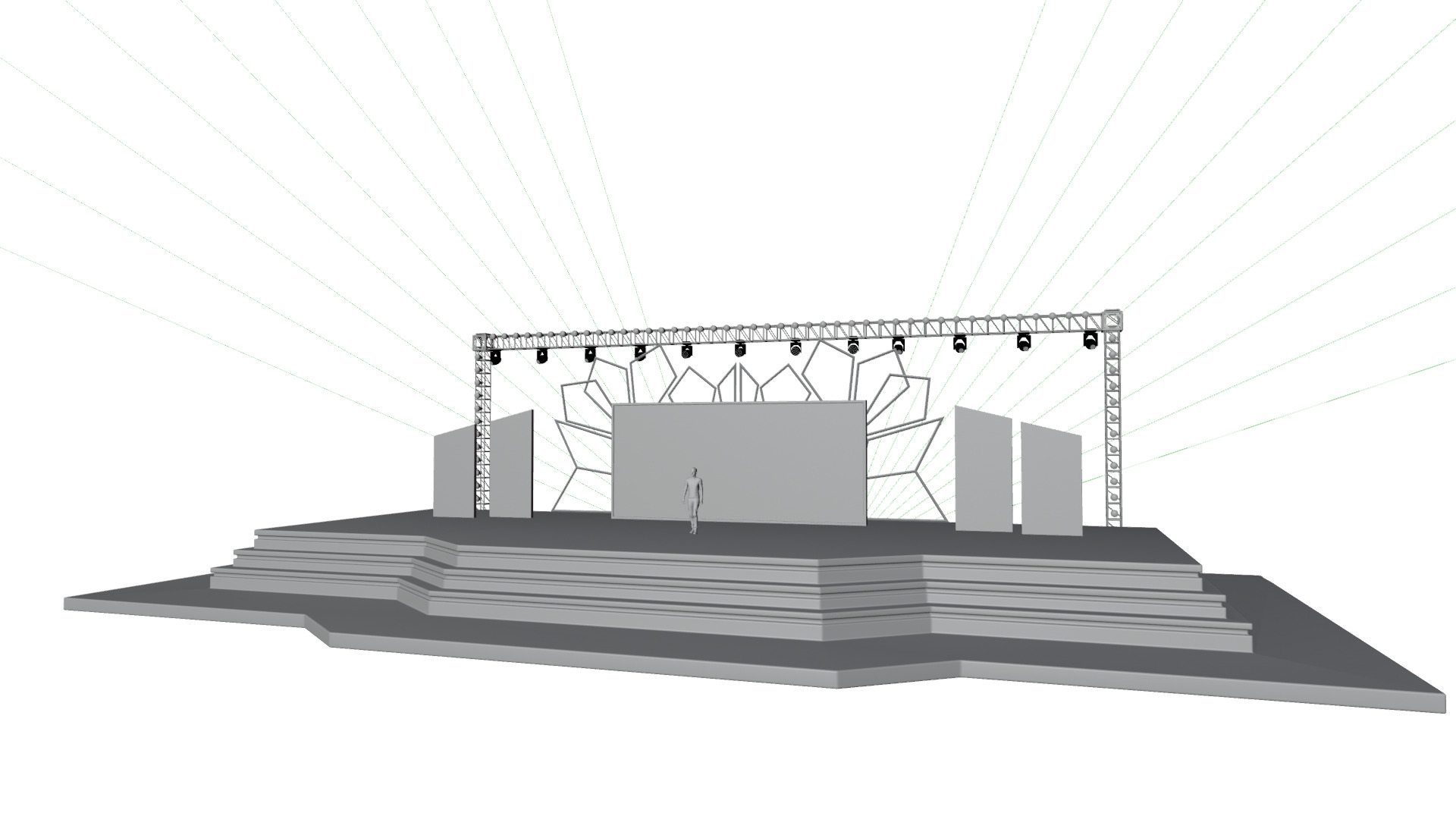 Entertainment Event Stage or Set Design with Light 3D model_22