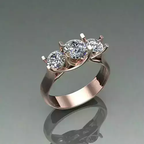 Diamond Eternity Wedding Ring 3D print model