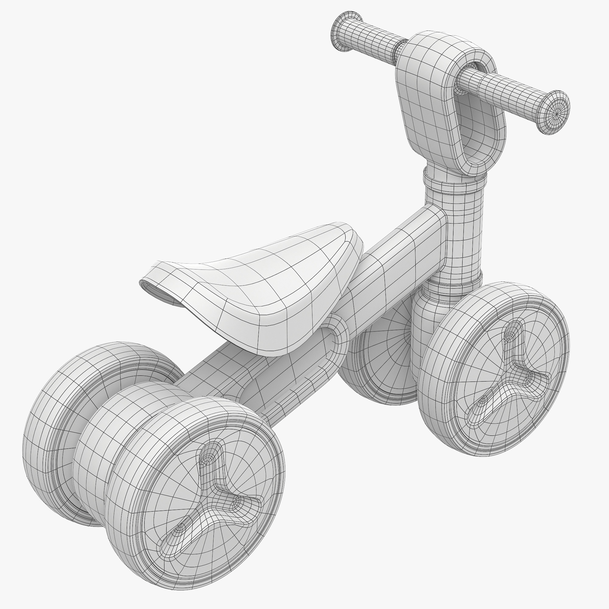 Baby Balance Bike 3D model_13