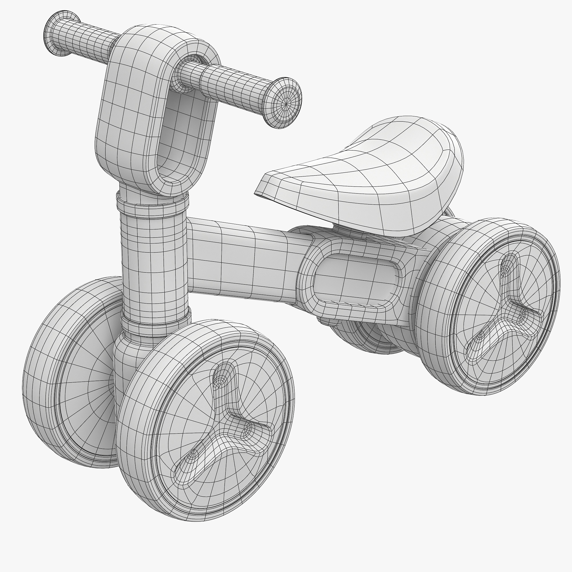 Baby Balance Bike 3D model_9