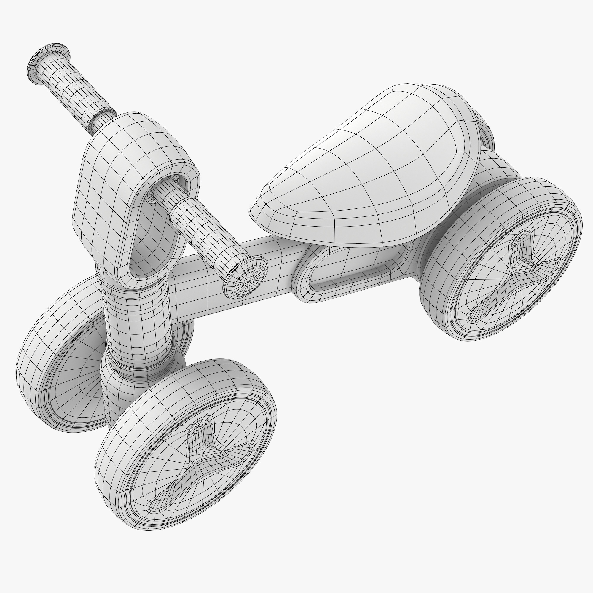 Baby Balance Bike 3D model_12