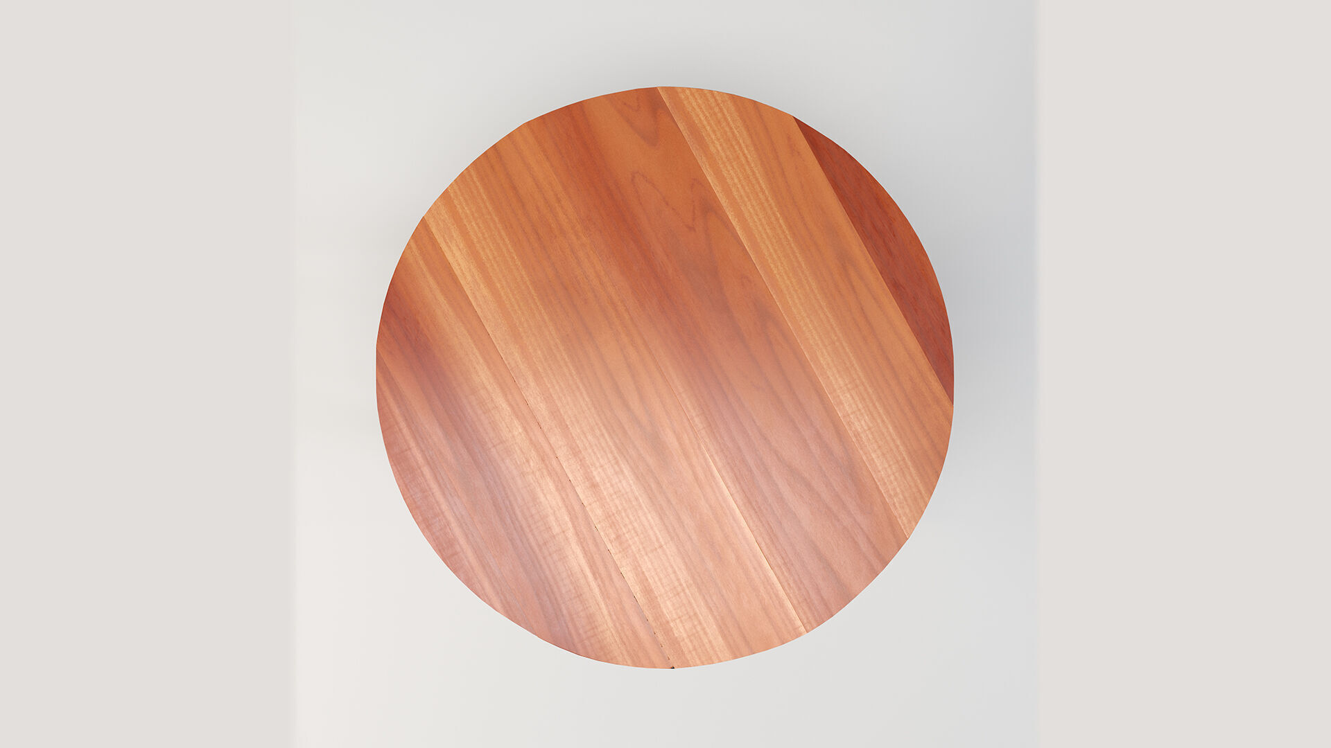 Round Wooden Dining Table Low-poly 3D model_2